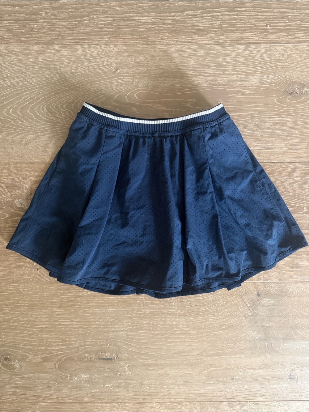 lululemon athletica Navy Skater Skirt with White-Trim Waistband
